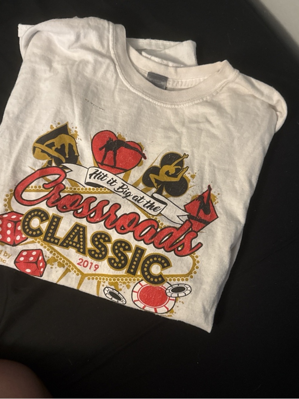 White "Crossroads Classic" Graphic  T‑Shirt